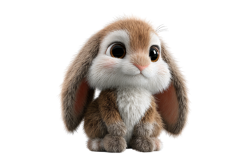 Playful bunny character close-up