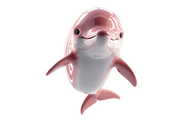 Dolphin leaping in ocean waters