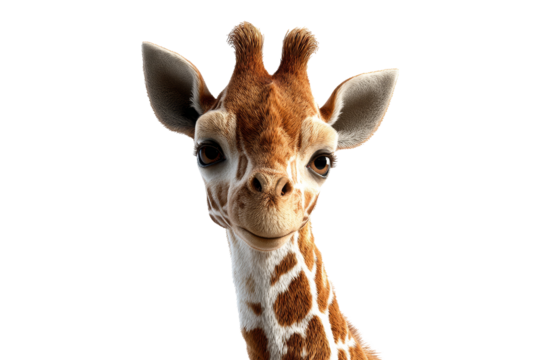 Close-up giraffe wildlife portrait
