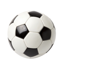 PNG Classic black and white soccer ball on white background for sports enthusiasts