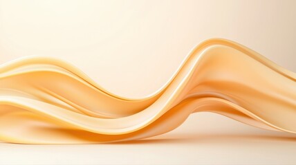Obraz premium Abstract Golden Wavy Fluid Background abstract background fluid golden wave liquid flow smooth shiny