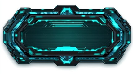 Futuristic Technology Interface with Glowing Blue Elements and Design