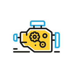 Multi color icon for engine