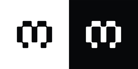 Modern Minimalist M Letter Logo Design – Clean Monogram, Creative Branding Icon