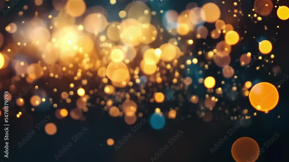 Poster glowing bokeh lights with sparkles create a festive atmosphere for celebrations and events, glowing 