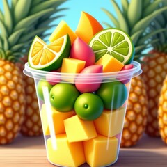 Special drink of cool fruits