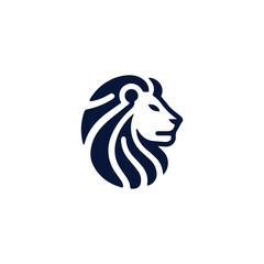 Minimalist lion logo