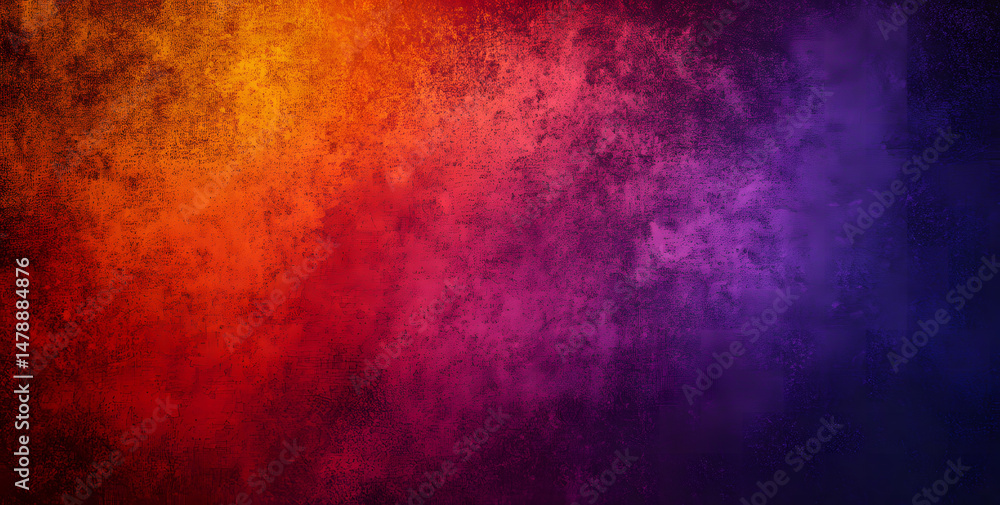Aufkleber grungy texture gradient background abstract orange to purple with subtle cracks and scratches