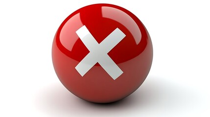 Obraz premium Red sphere with white cross (1)