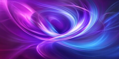 Abstract vibrant background with swirling gradient of purple and blue, featuring dynamic energy, modern texture and flowing patterns.