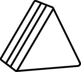 Sandwich triangle icon – outline food illustration