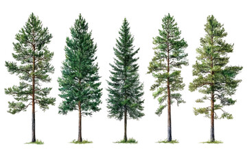 Explore pine tree Varieties, Forest watercolor Painting and evergreen Artwork