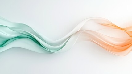 Naklejka premium Abstract Flowing Waves Background with Green and Orange Gradient Colors abstract background gradient