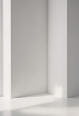 Soft white canvas, faint shadow play, pristine smoothness, minimalist design,  subtle,  abstract