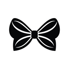 Silhouette art design of a bow knot.eps