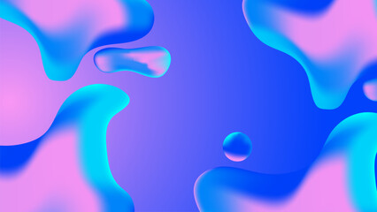 Gradient Fluid  Liquid Shapes Background 