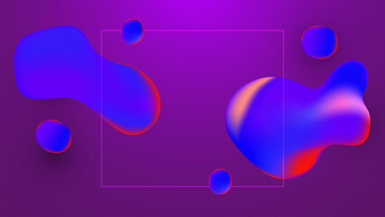 Gradient Fluid  Liquid Shapes Background 