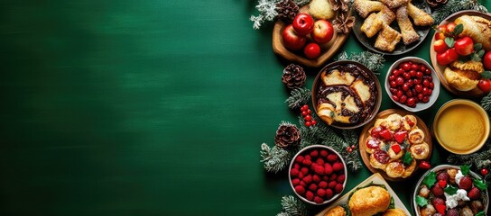 Festive Holiday Food Spread