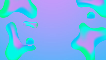 Gradient Fluid  Liquid Shapes Background 