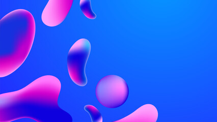 Gradient Fluid  Liquid Shapes Background 