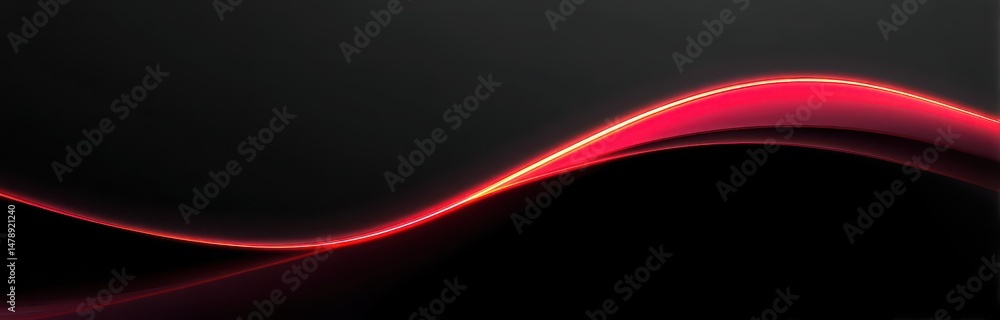 Poster abstract design with flowing crimson lines on a dark background