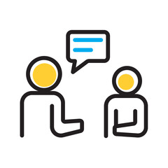 Vector multi color icon for Initial consultation