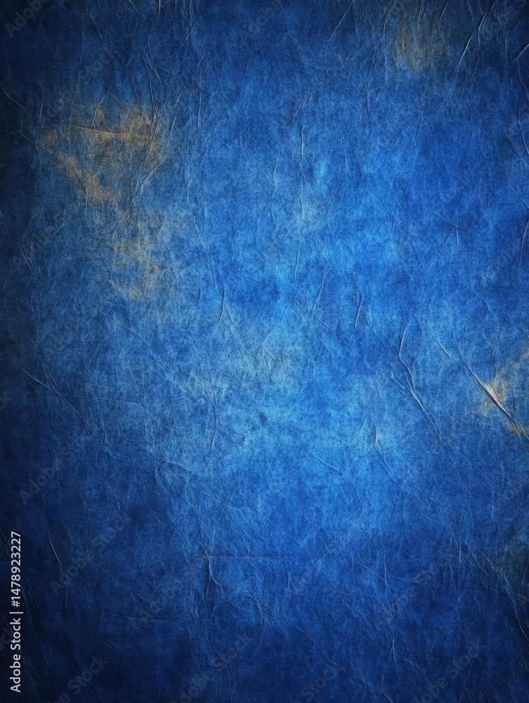 Poster abstract blue paper texture background with grunge effect and wrinkled surface from above for design