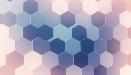 Abstract Gradient Hexagon Mosaic Background with Geometric Precision and Soft Color Transitions, a Modern Design Resource
