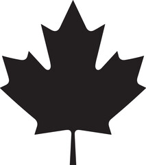 Maple leaf icon, Canadian maple leaf silhouette vector