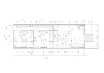 Floor plan designed building on the drawing.