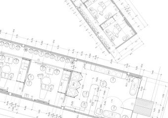 Floor plan designed building on the drawing.