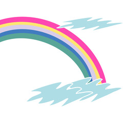 Obraz premium Rainbow drawn by children