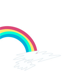 Obraz premium Rainbow drawn by children