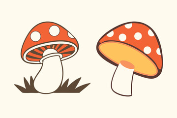 vector illustration of mushrooms