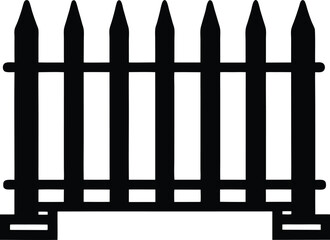 black and white fence