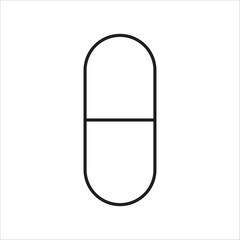 Drug icon outline vector