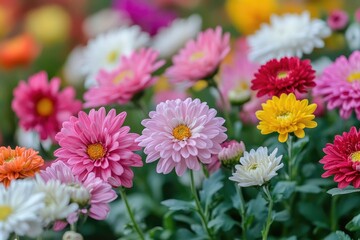 Vibrant flower garden display