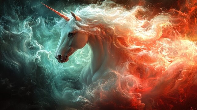 Majestic Unicorn in a Mystical Haze: A Fantasy Masterpiece