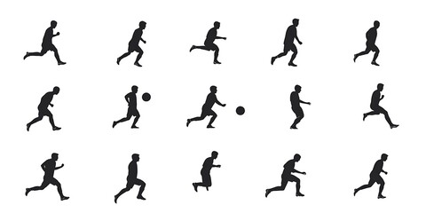 Silhouette figures of runners