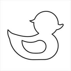 Duck icon vector outline