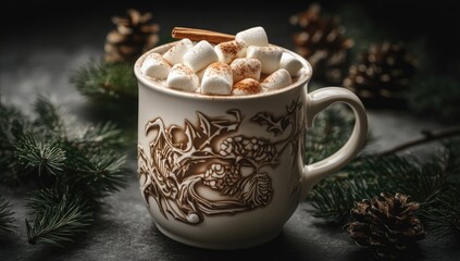 Festive Hot Chocolate with Marshmallows (2)