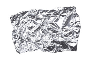 A Piece Of Crumpled Aluminum Foil Isolated On A Transparent Background The Foil Is Wrinkled And Has A Metallic Sheen