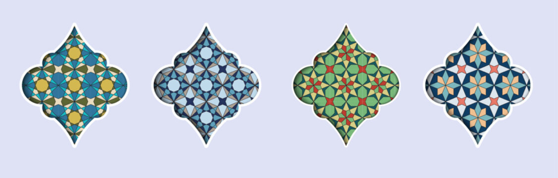 Islamic window designs feature geometric patterns and vibrant colors inspired by tradition
