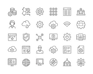Hand Drawn Devops Line Art Icons for Agile Software Development