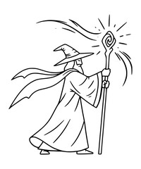 Wizard casting spell