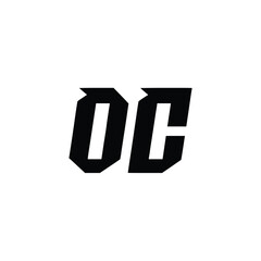 OC monogram logo design letter text name symbol monochrome logotype alphabet character simple logo