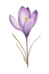 Obraz premium Flower crocus illustration botanical.