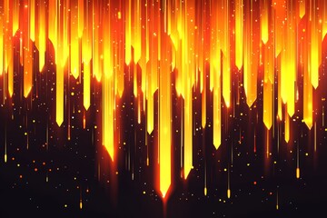 Abstract Golden Light Streaks on Dark Background Glowing with Bright Intensity for Modern Digital Wallpaper and Creative Backdrop Design With Decorative Effects