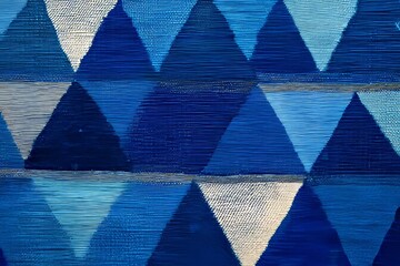 Repeating triangular pattern of varying shades of blue.