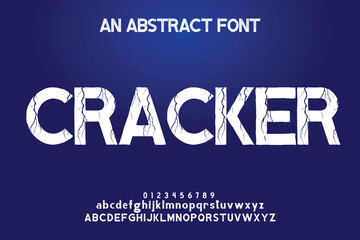 Obraz premium Design Modern abstract digital alphabet font. Minimal technology typography, Creative urban sport fashion futuristic font and with numbers. vector illustration.